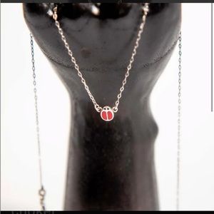 🇮🇹 Silver Children’s Necklace With Red Ladybug